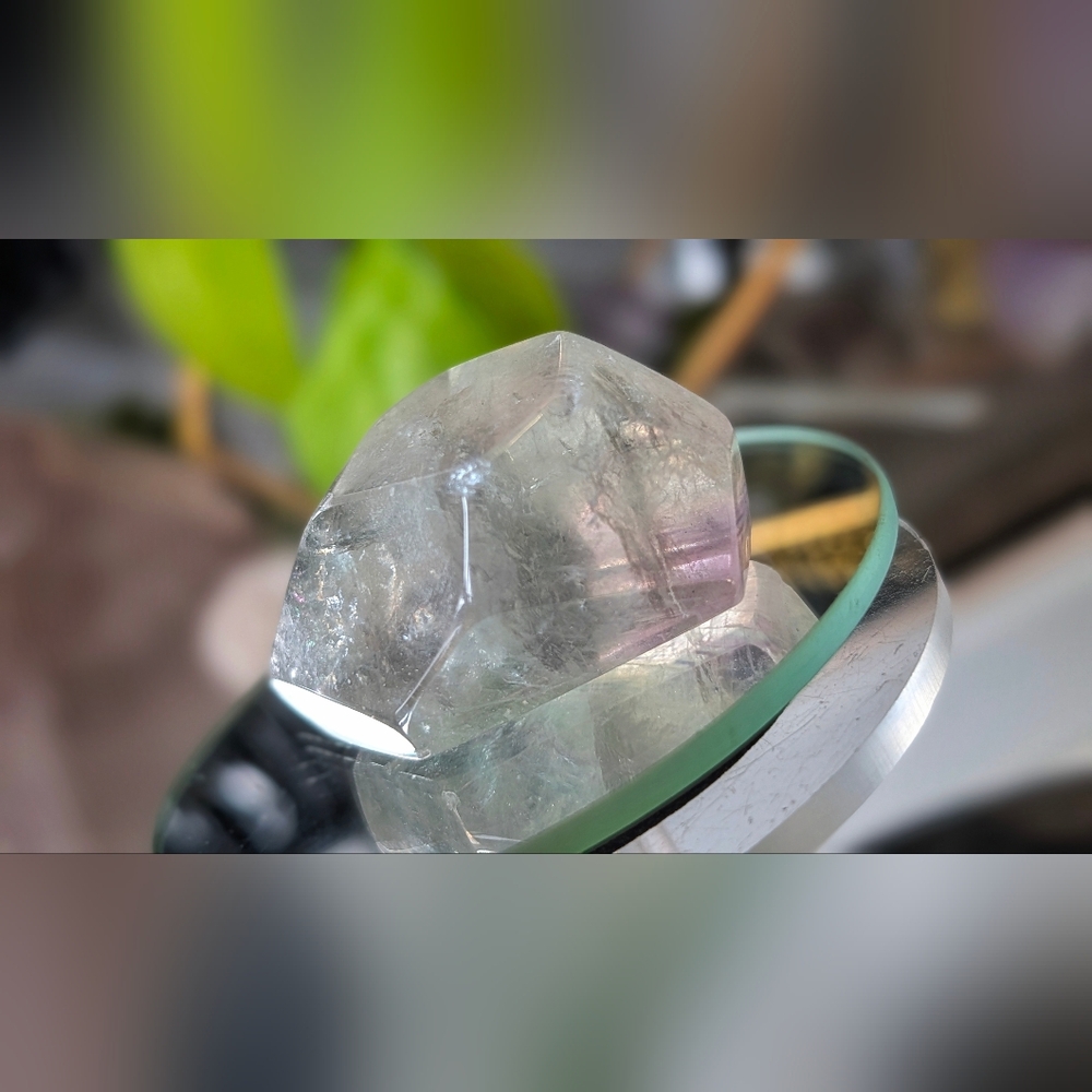 Rainbow Fluorite Faceted Crystal